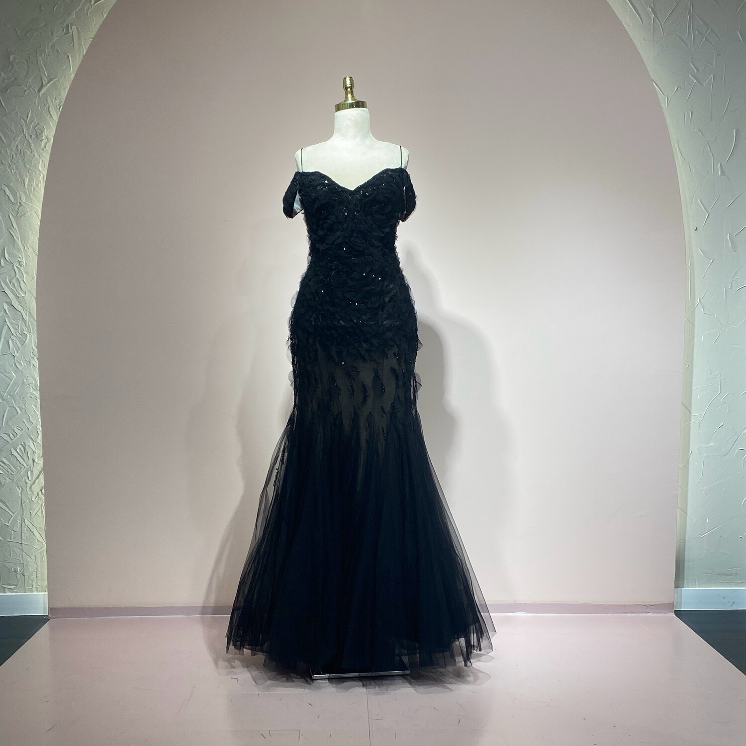 Vestido largo negro talla 44/12