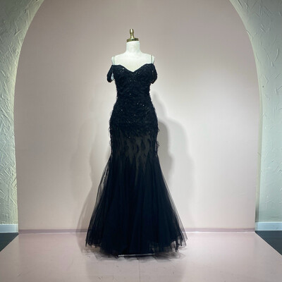 Vestido largo negro talla 44/12
