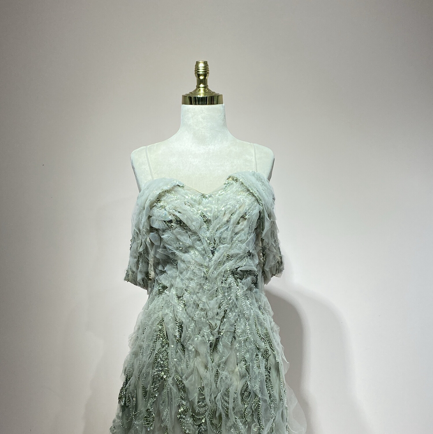 Vestido largo olivo talla 46/14
