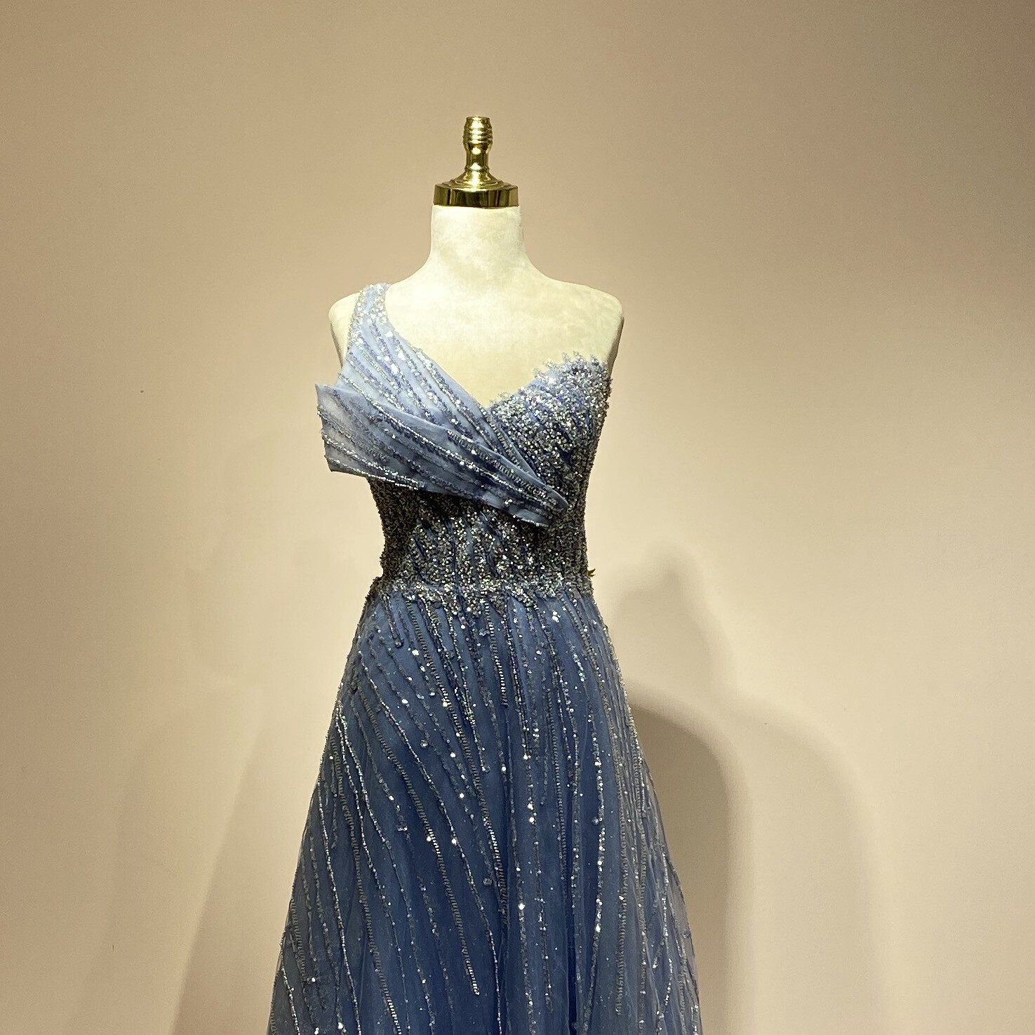 Vestido largo azul cobalto talla 48/16