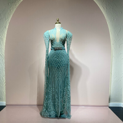 Vestido largo menta talla 46/14