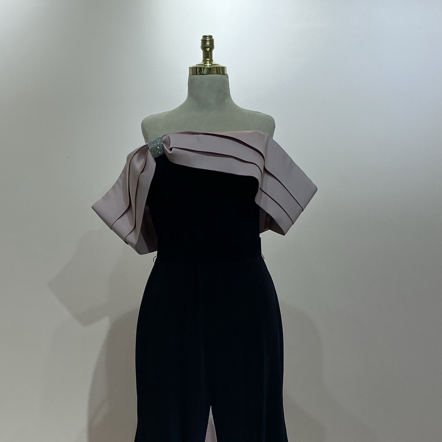 Vestido negro rosado talla 44