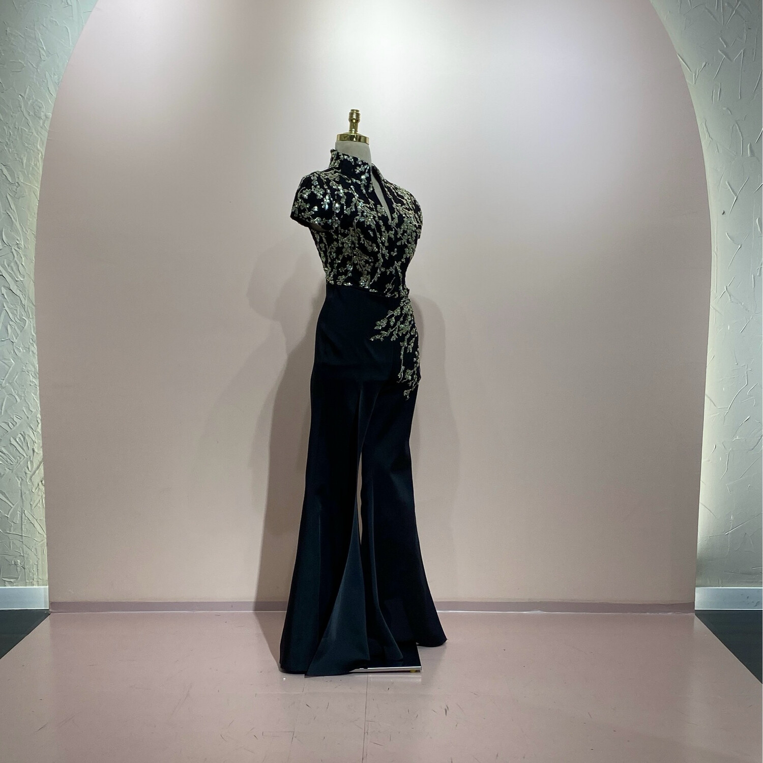 Jumpsuit largo negro talla 40