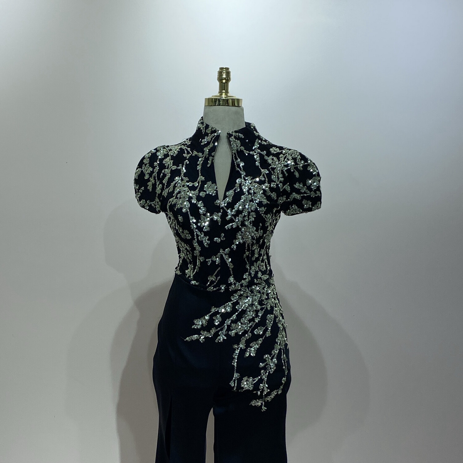 Jumpsuit largo negro talla 40