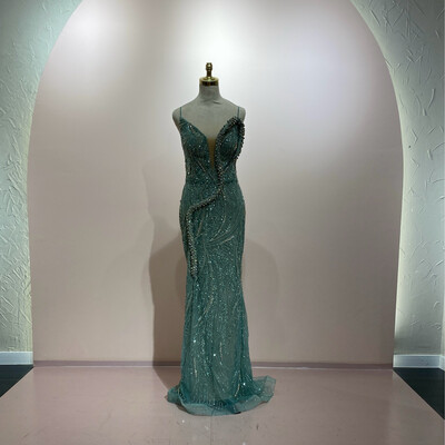 Vestido largo verde talla 42