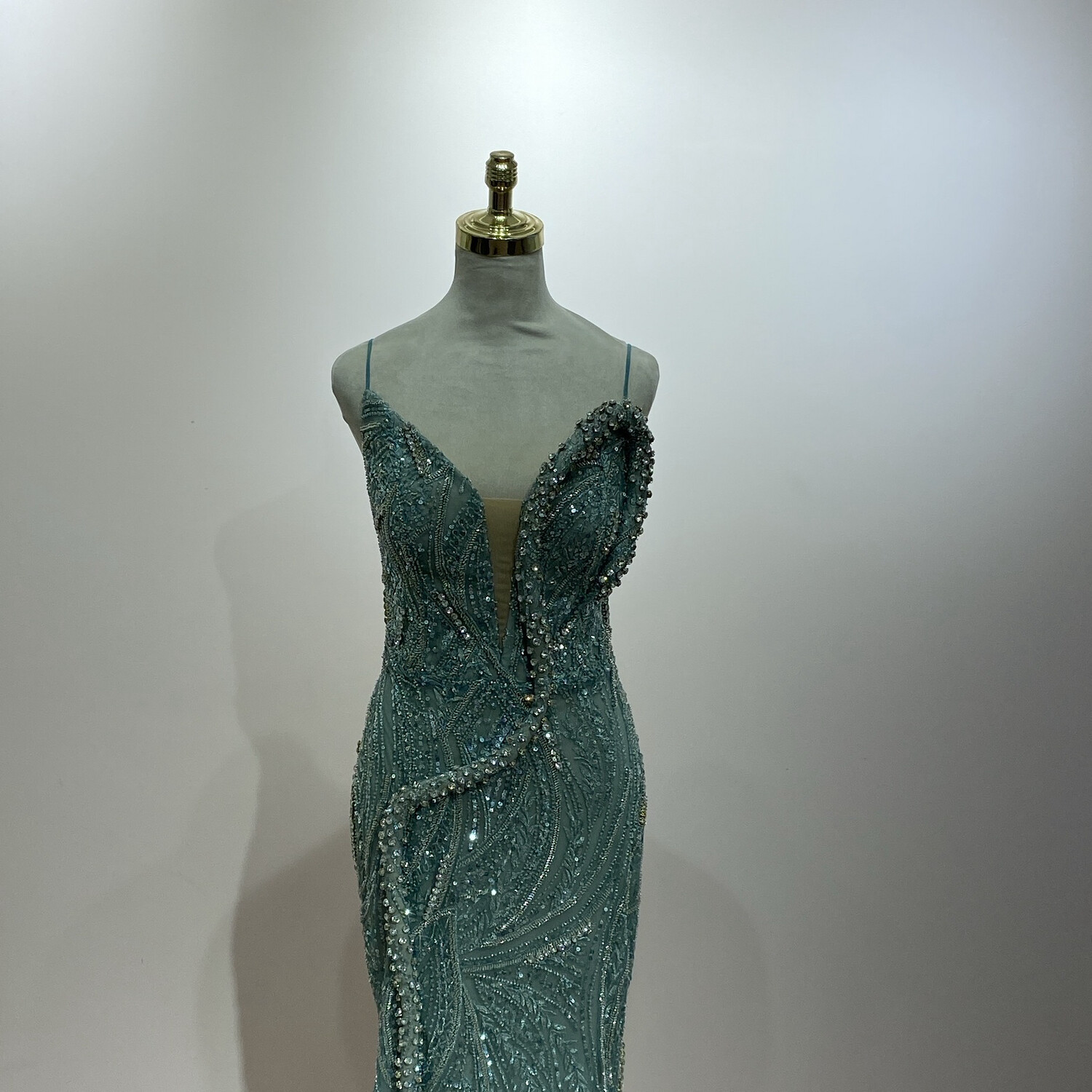 Vestido largo verde talla 42