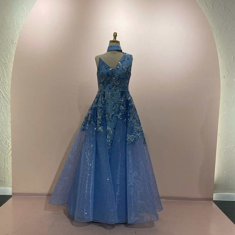 Vestido largo azul Indigo talla 44 - L