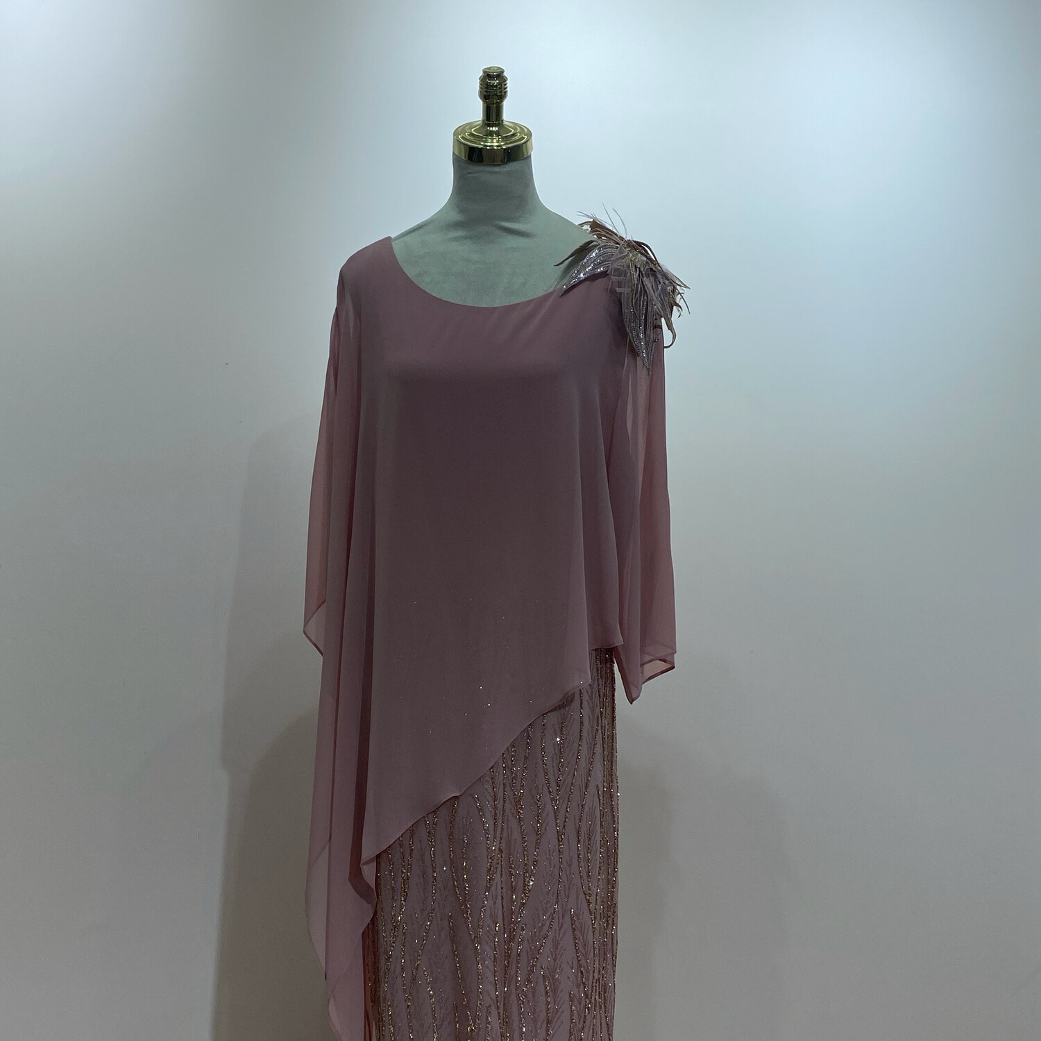 Vestido Largo Color Rosa talla/52-54-56-58