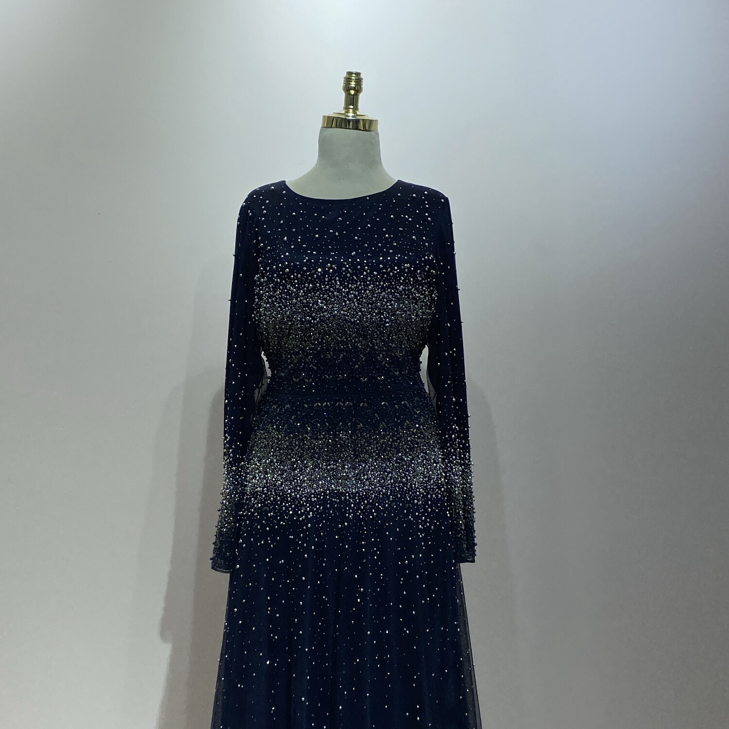 Vestido largo azul navy talla 46