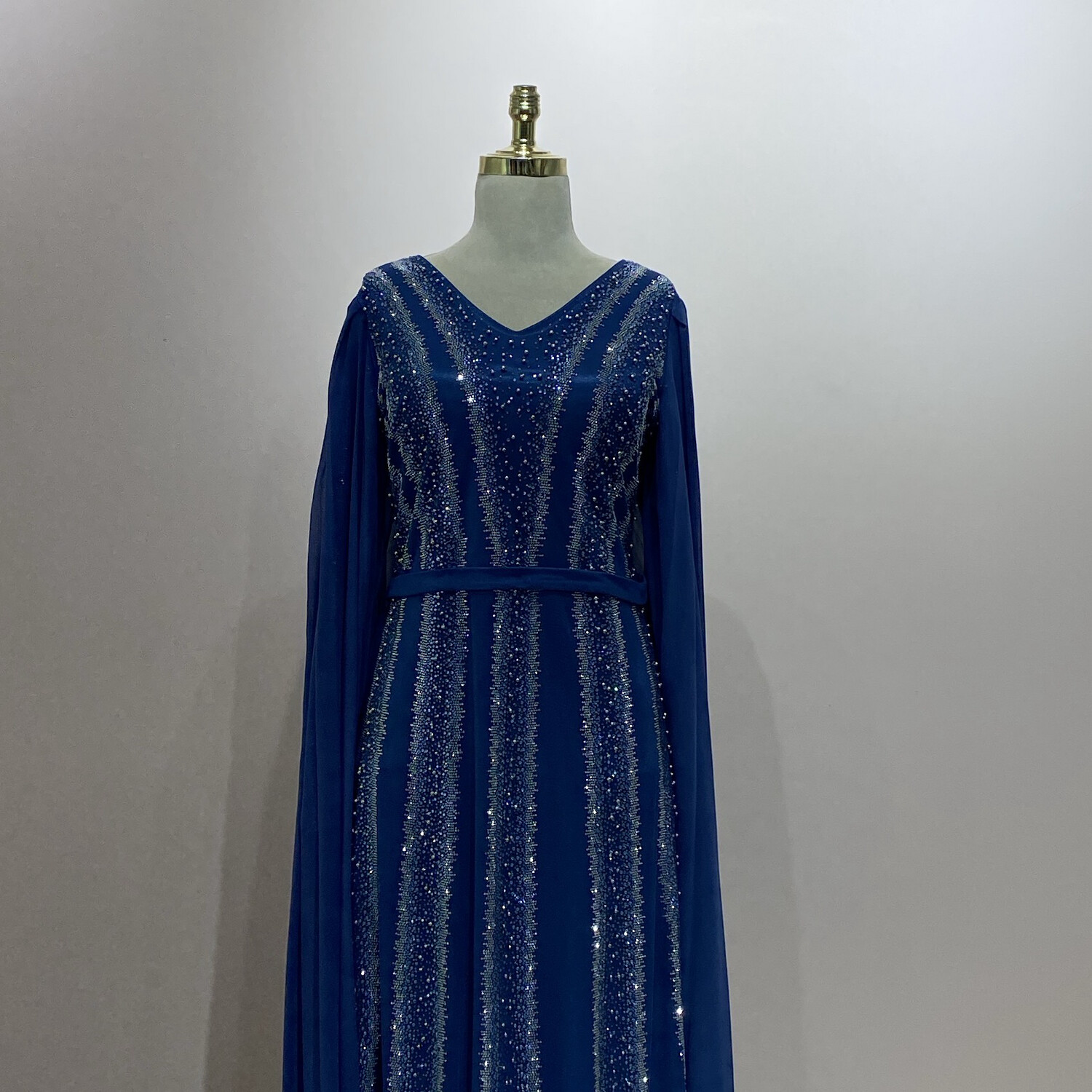 Vestido largo azul indigo talla 46 - 48 - 50