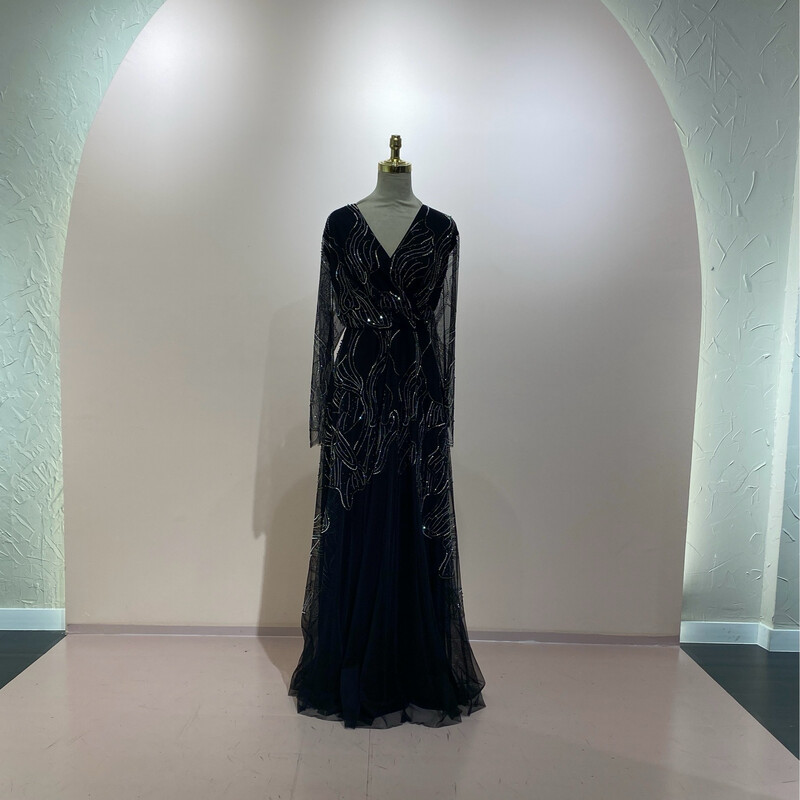 Vestido largo negro talla 44 - 46 - 48 - 50