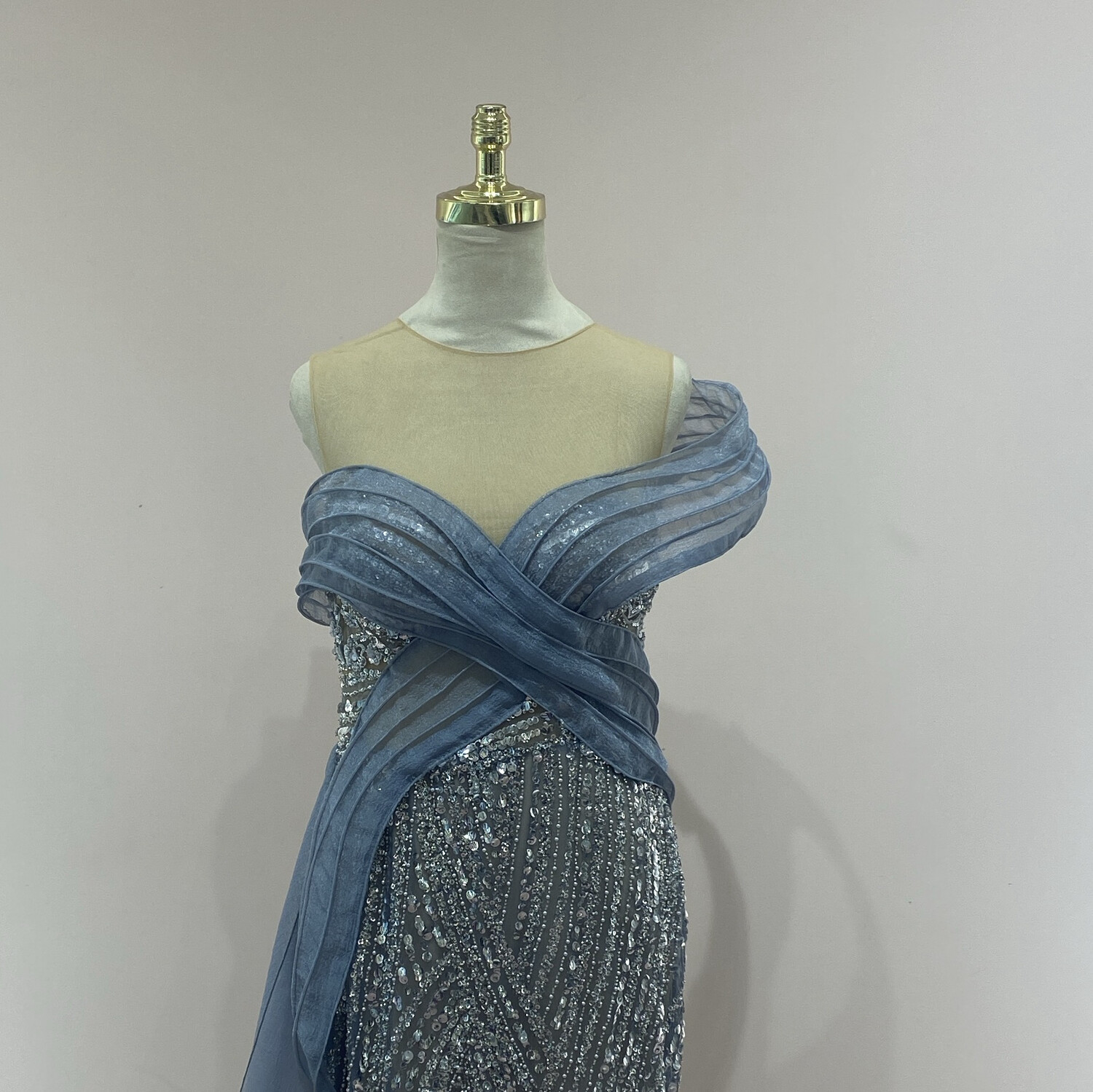 Vestido largo gray blue talla 44