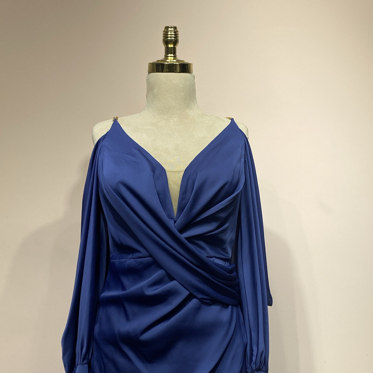 Vestido corte midi azul talla 36/38/40/42