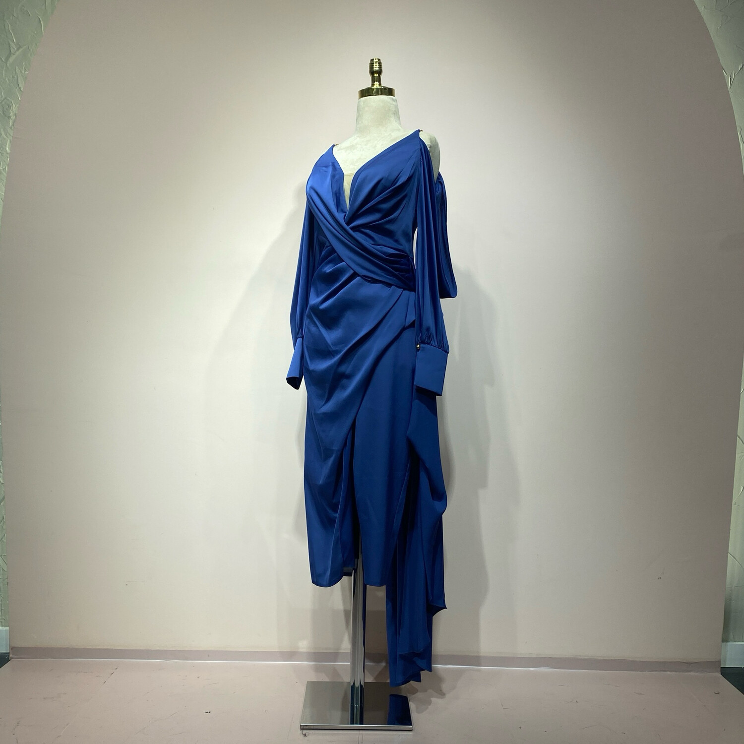 Vestido corte midi azul talla 36/38/40/42