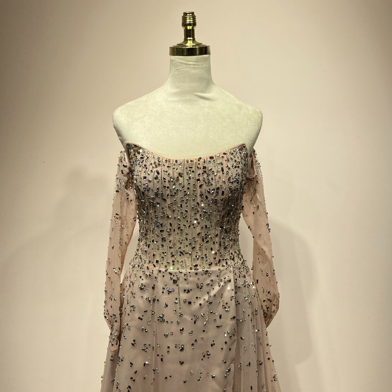 Vestido largo rosado talla 44/12