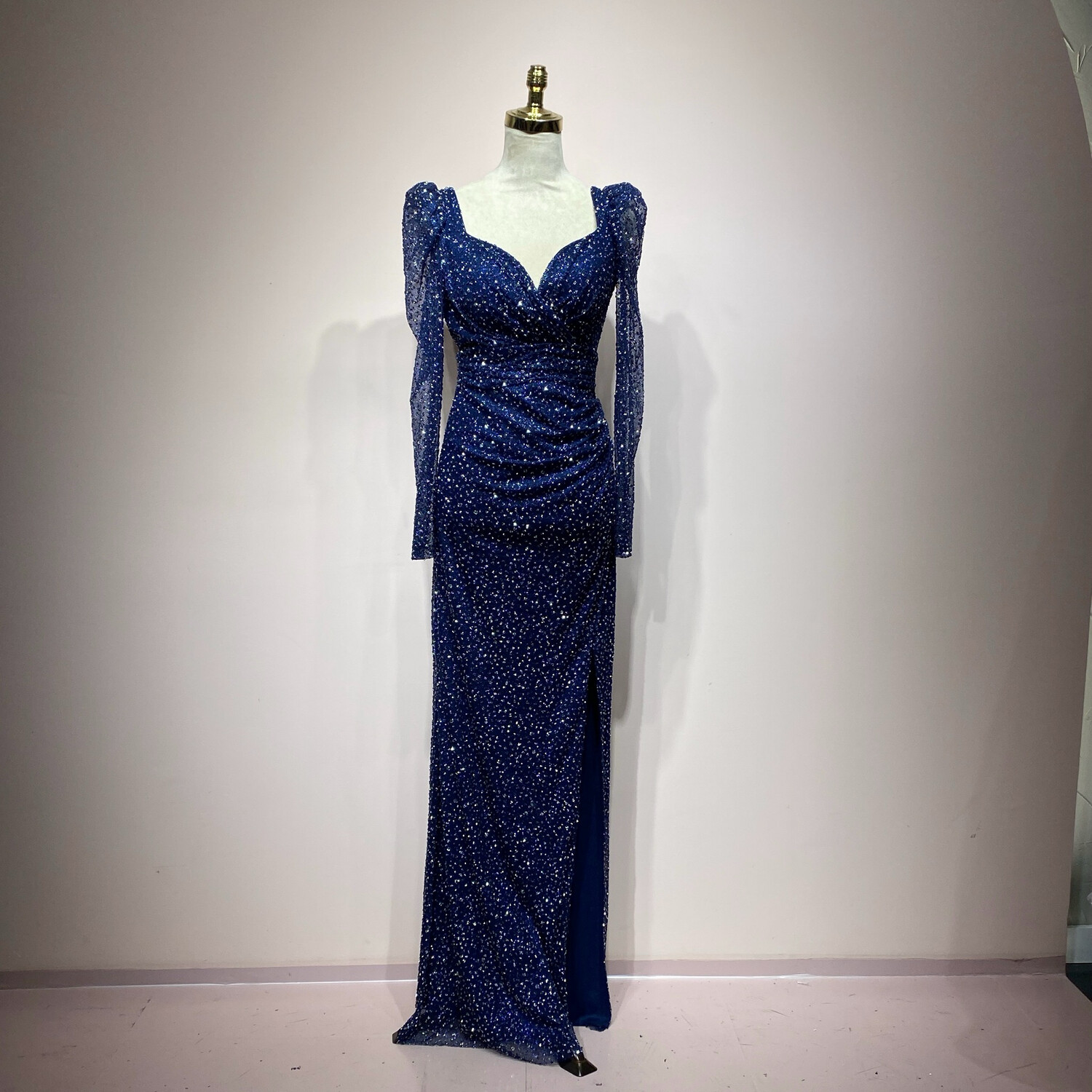 Vestido largo azul Navy talla XS
