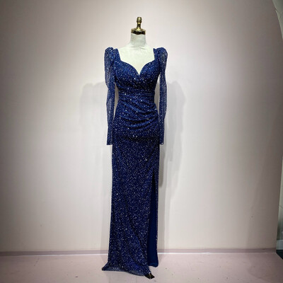Vestido largo azul Navy talla XS
