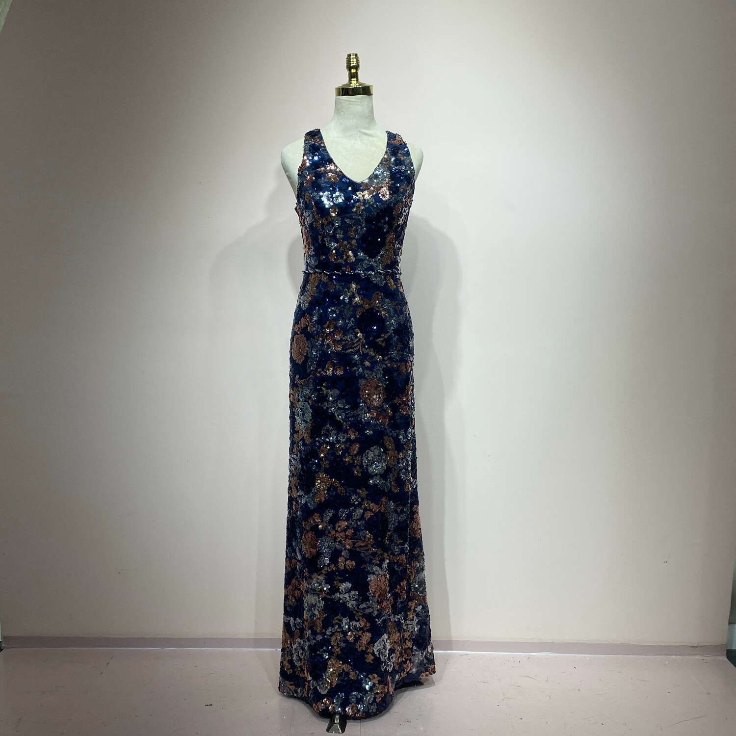 Vestido largo azul Navy talla 5