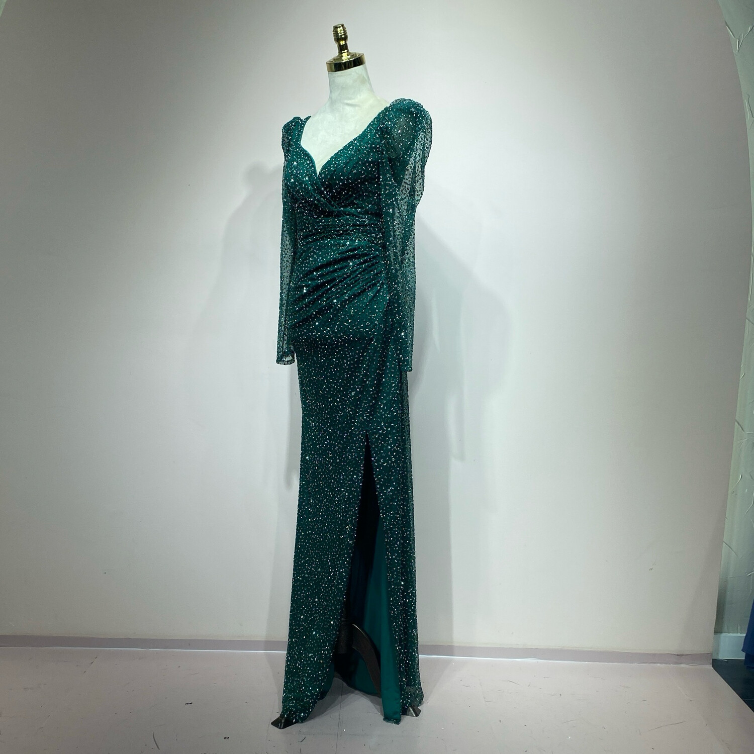 Vestido largo verde talla 1