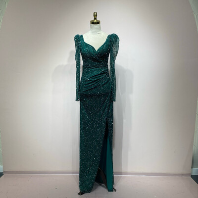 Vestido largo verde talla 1