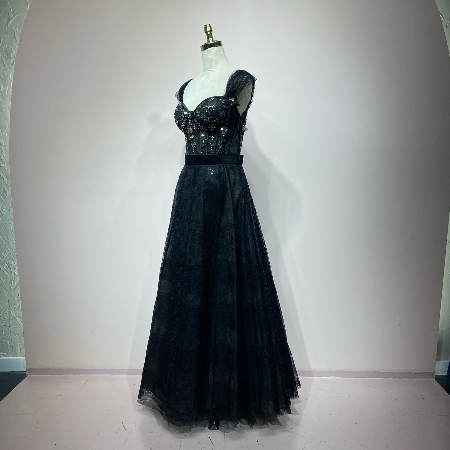 Vestido largo negro talla 44/12