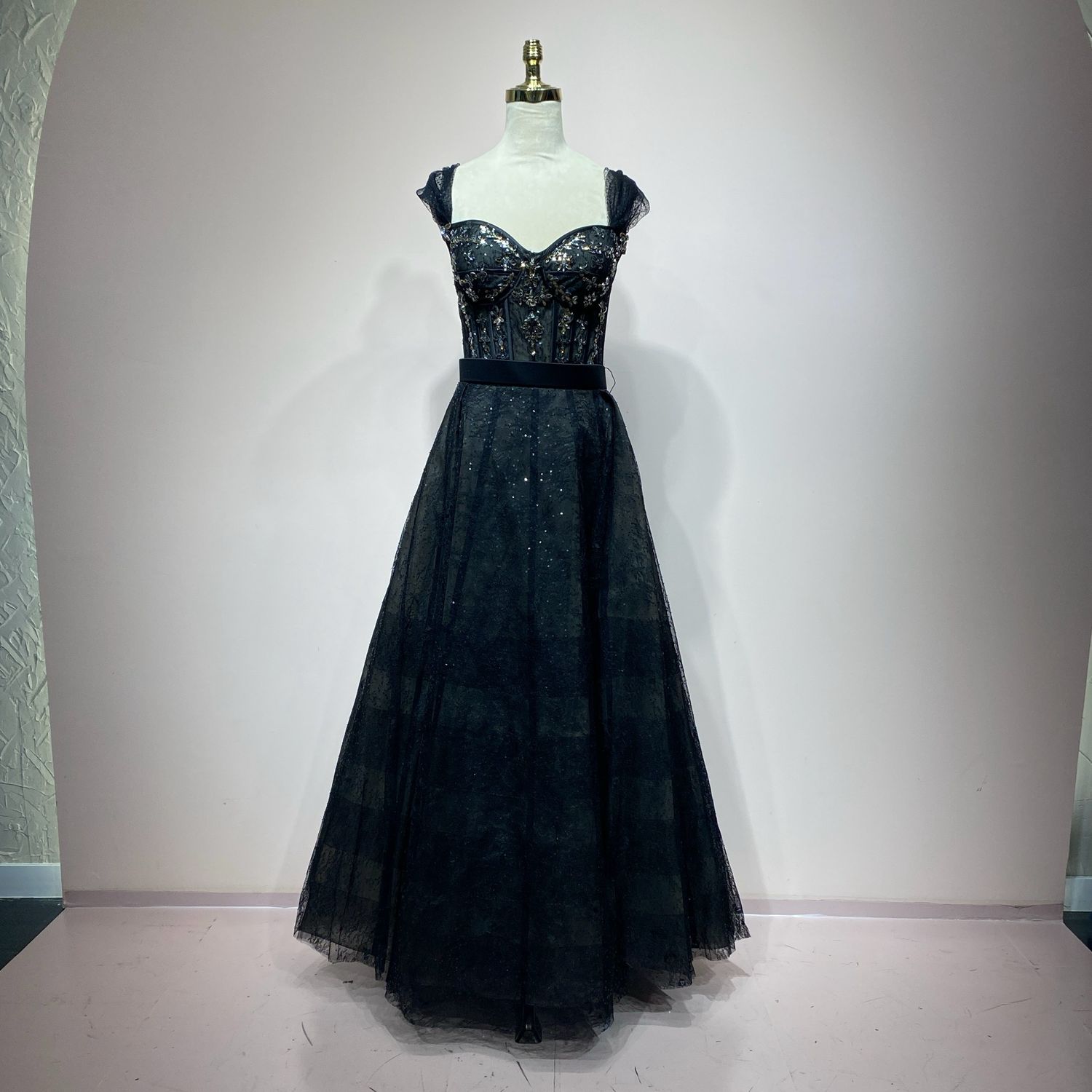 Vestido largo negro talla 44/12