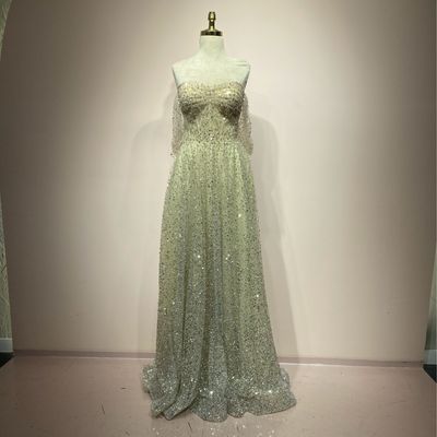 Vestido largo nude talla 22/44