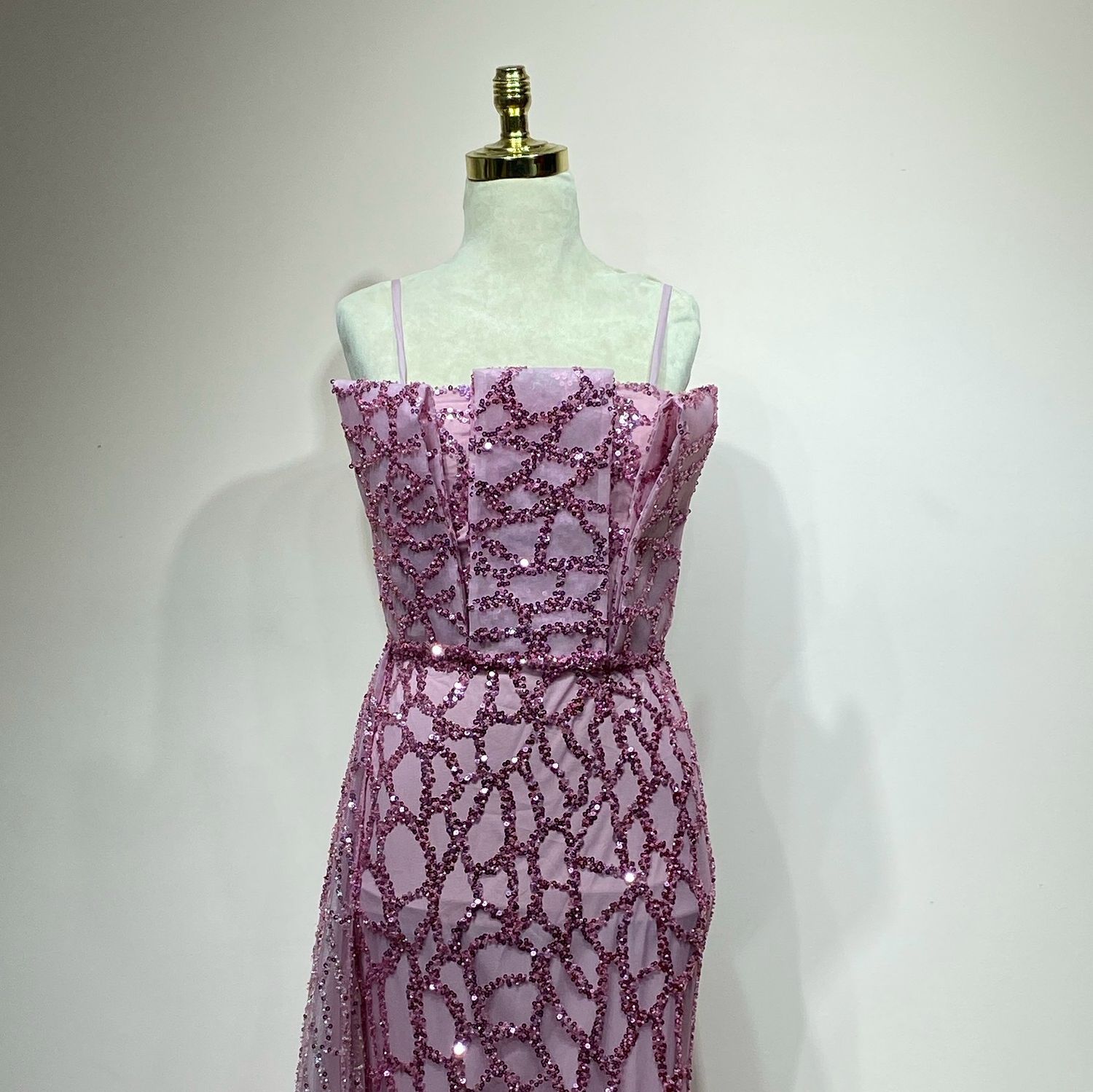 Vestido largo rosado talla 42/10