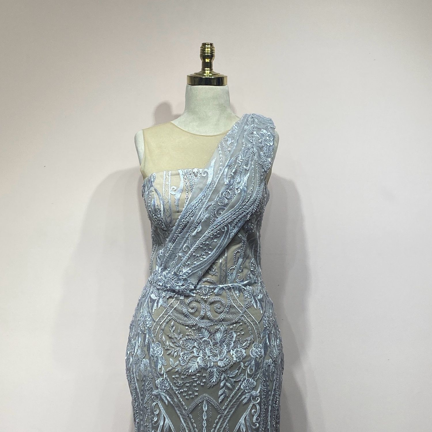 Vestido largo gris talla 40/8