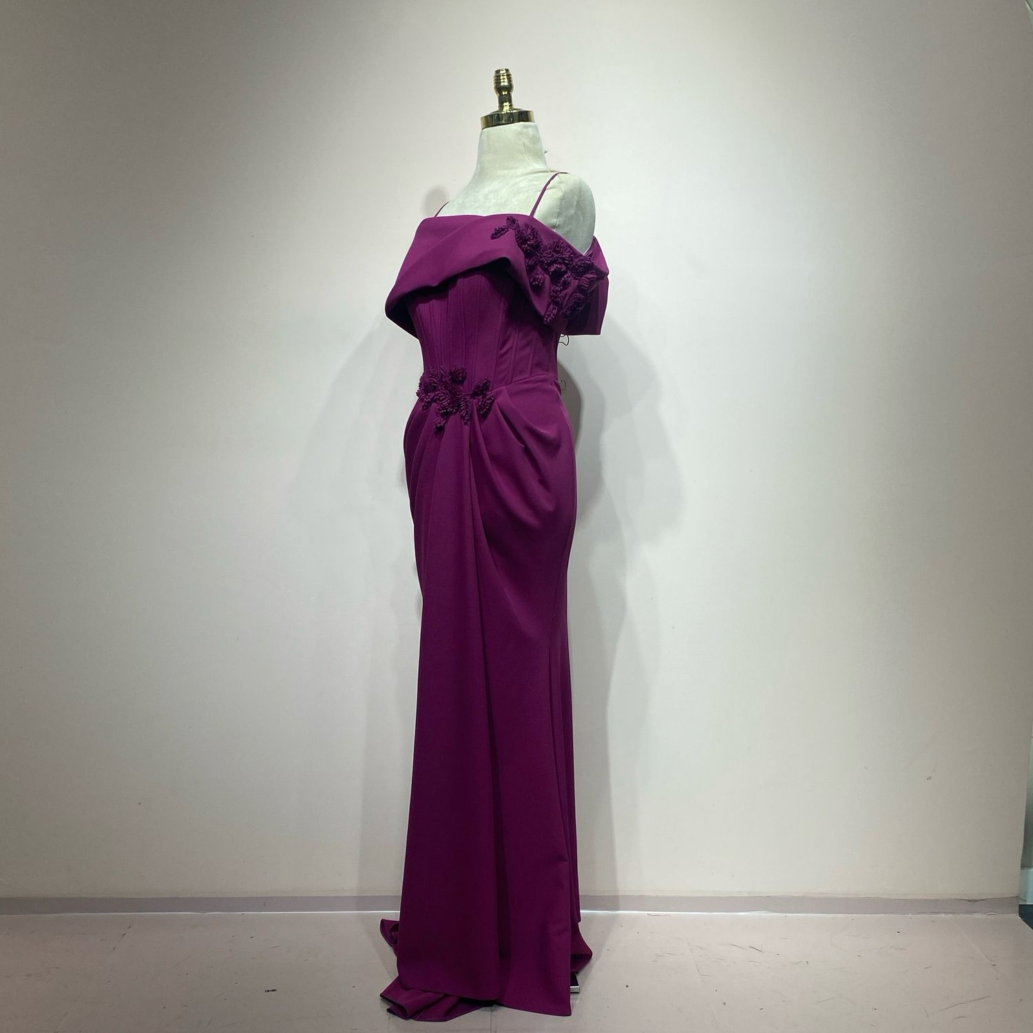 Vestido largo magenta talla 44/12