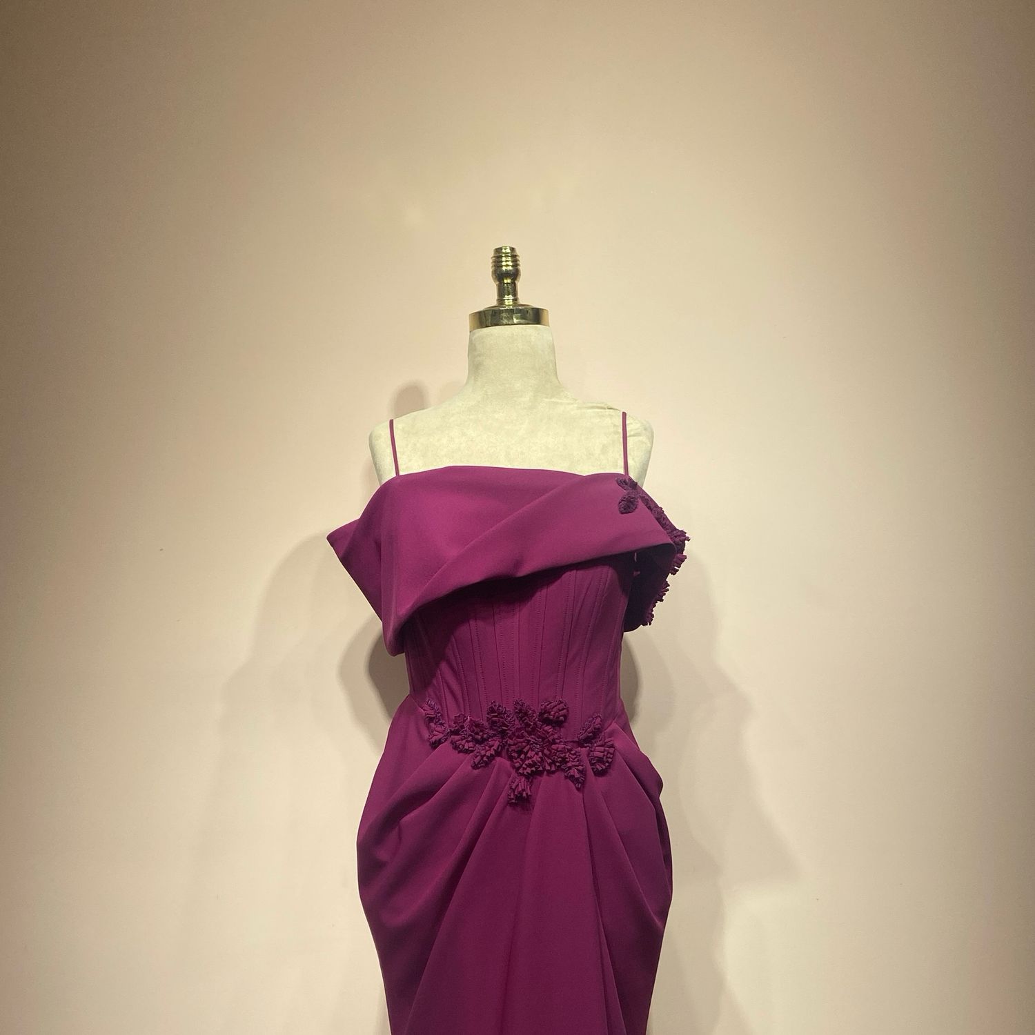Vestido largo magenta talla 44/12