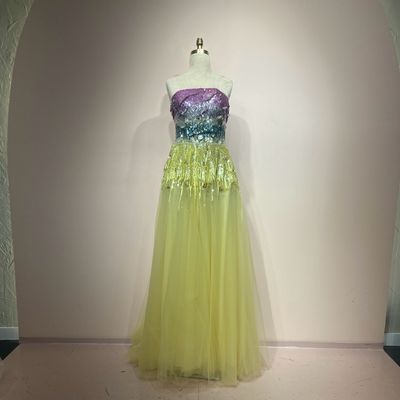 Vestido largo amarillo talla 42/10