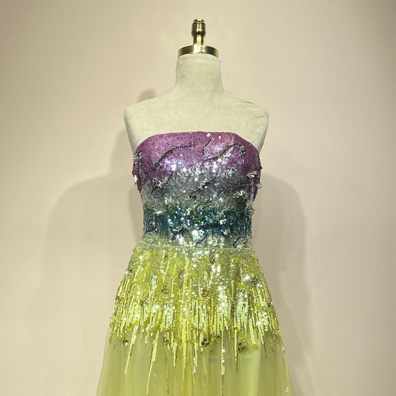 Vestido largo amarillo talla 42/10