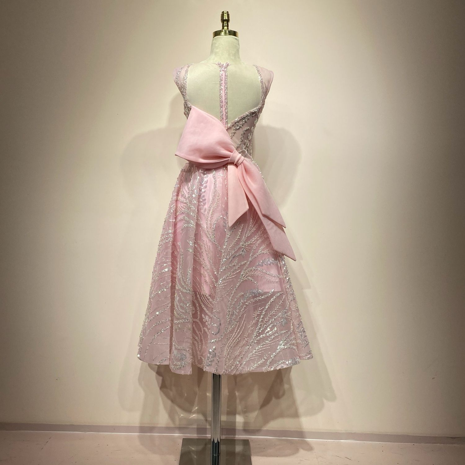 Vestido Largo,	Rosado	,Talla	38