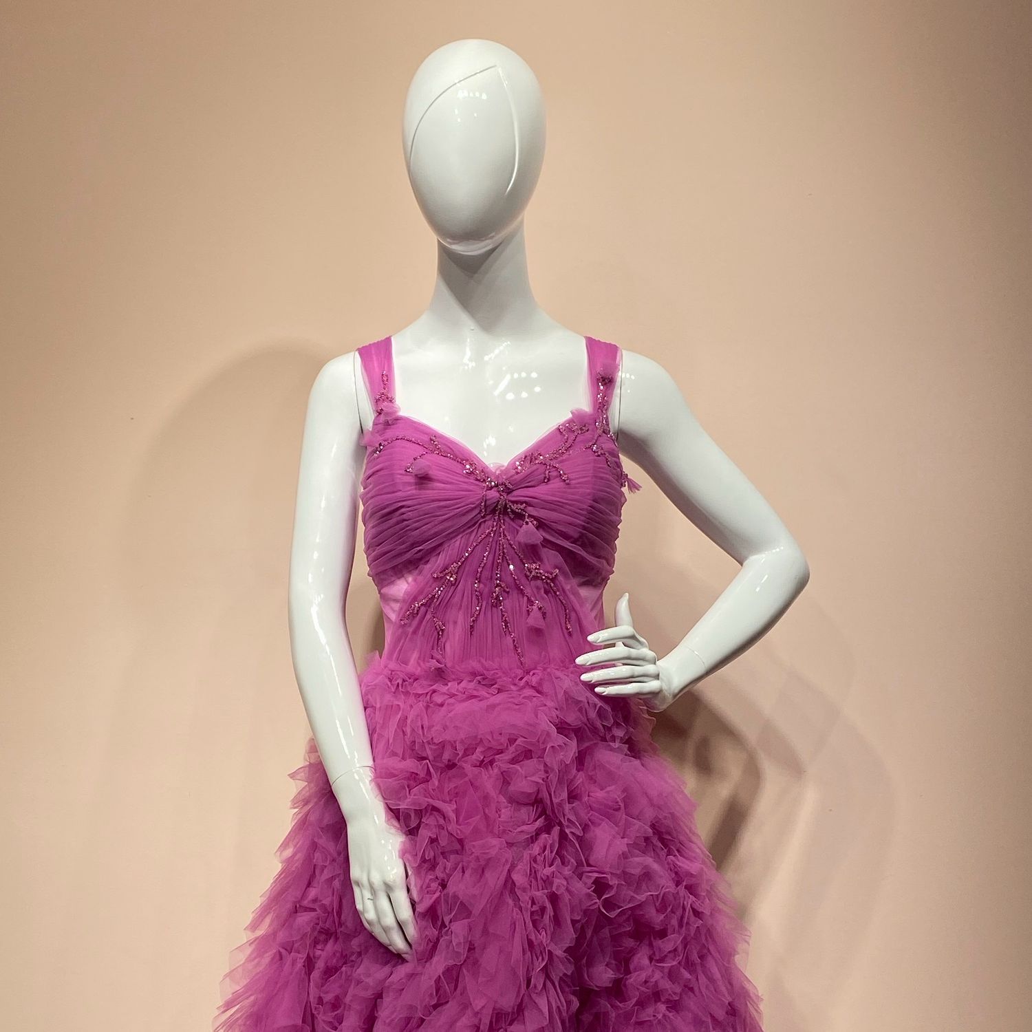 Vestido largo Fucsia talla 12