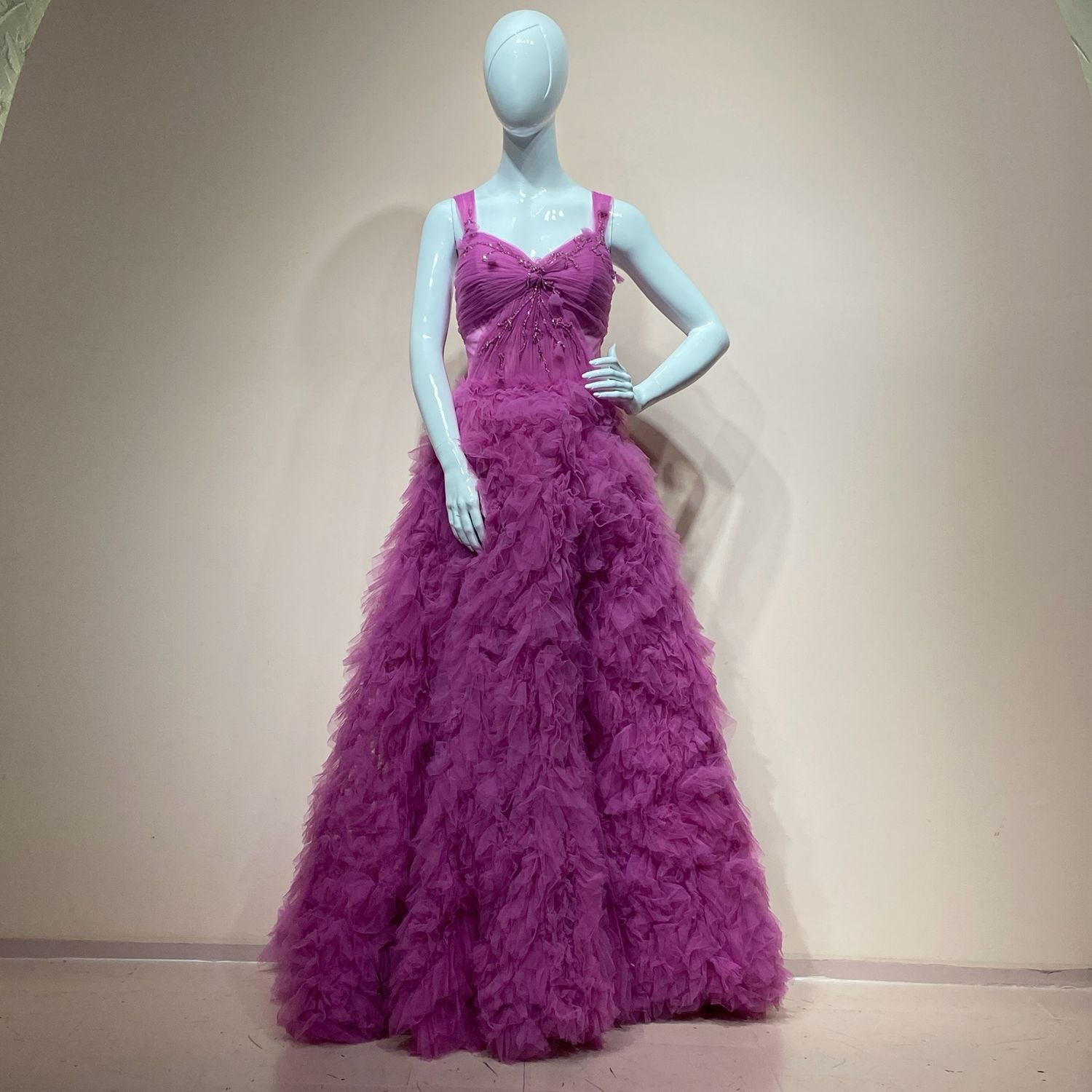 Vestido largo Fucsia talla 12
