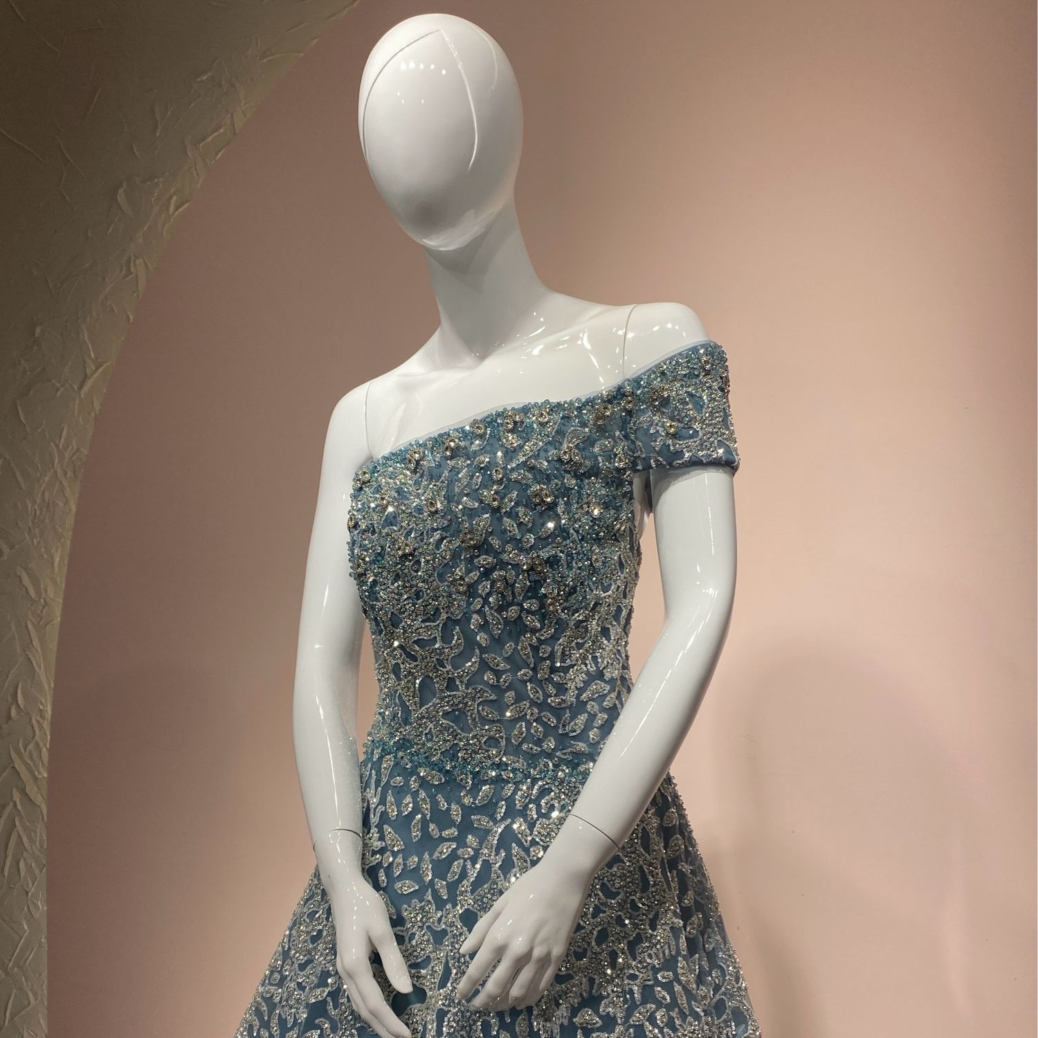 Vestido largo color menta talla 14/46 