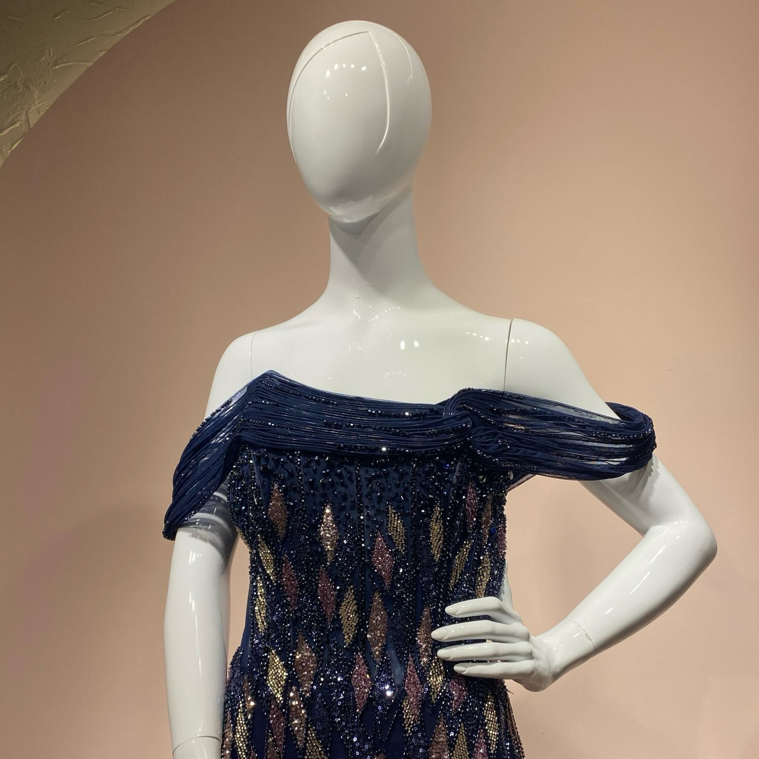 Vestido largo azul 