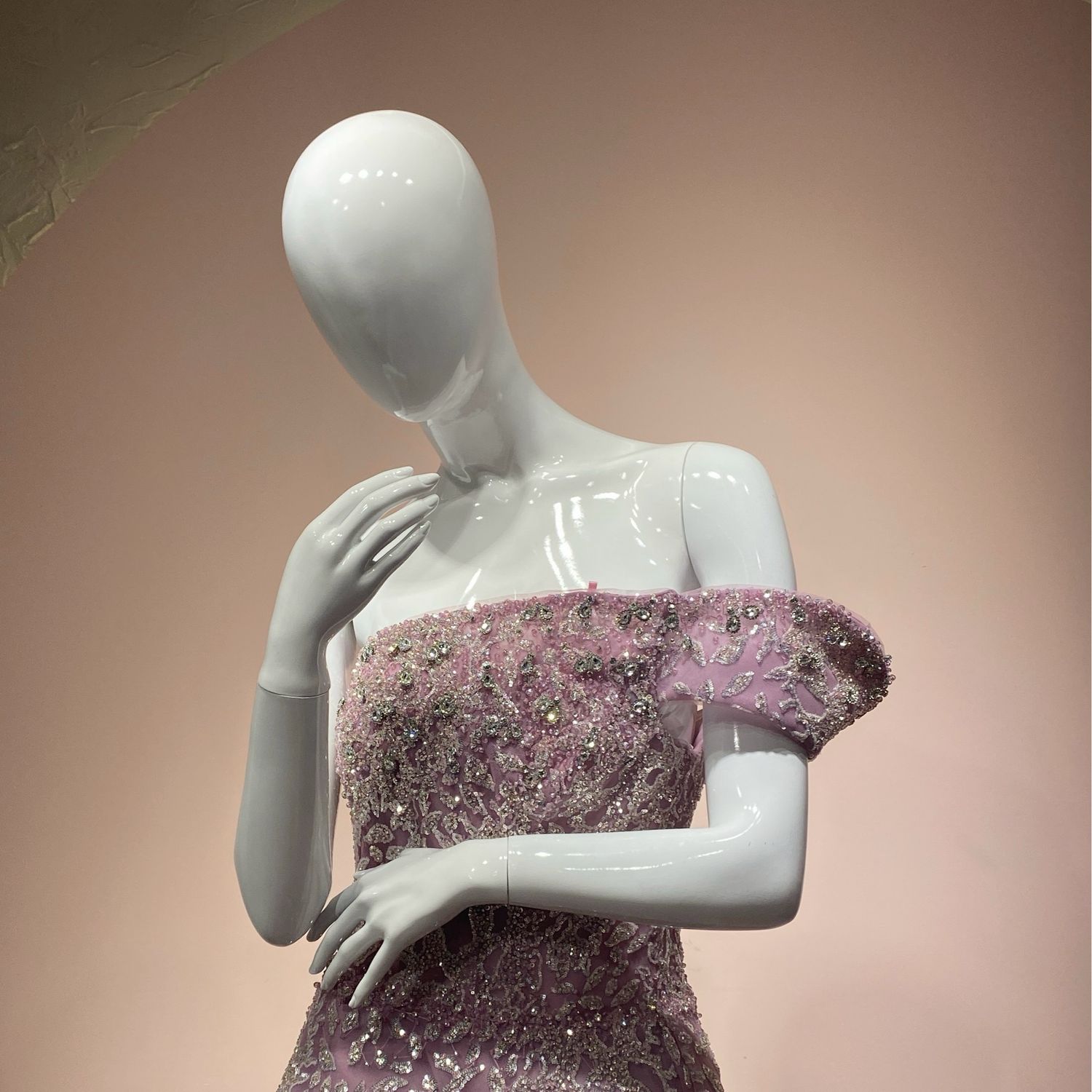 Vestido largo rosado talla 12/44
