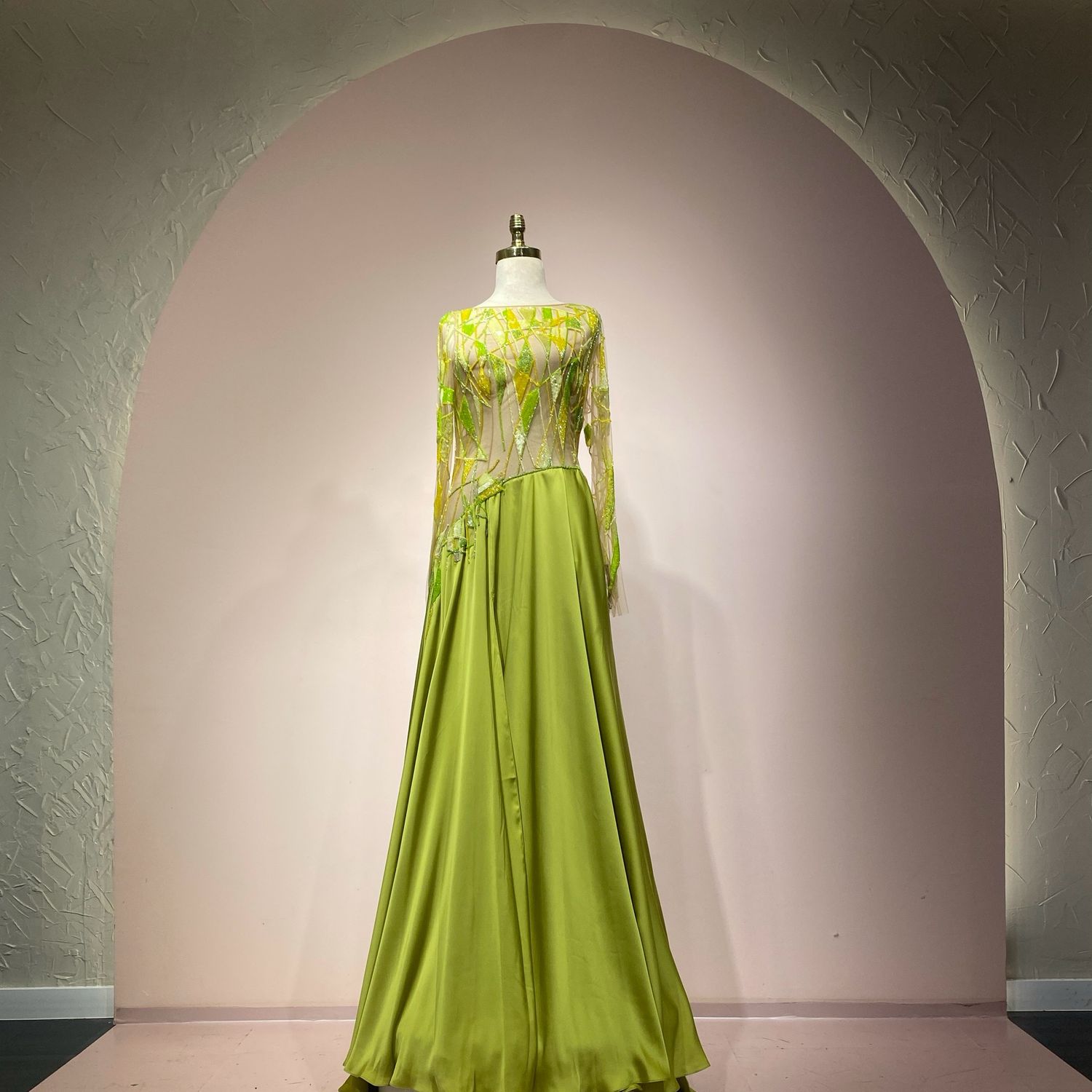 Vestido largo verde talla 42/10