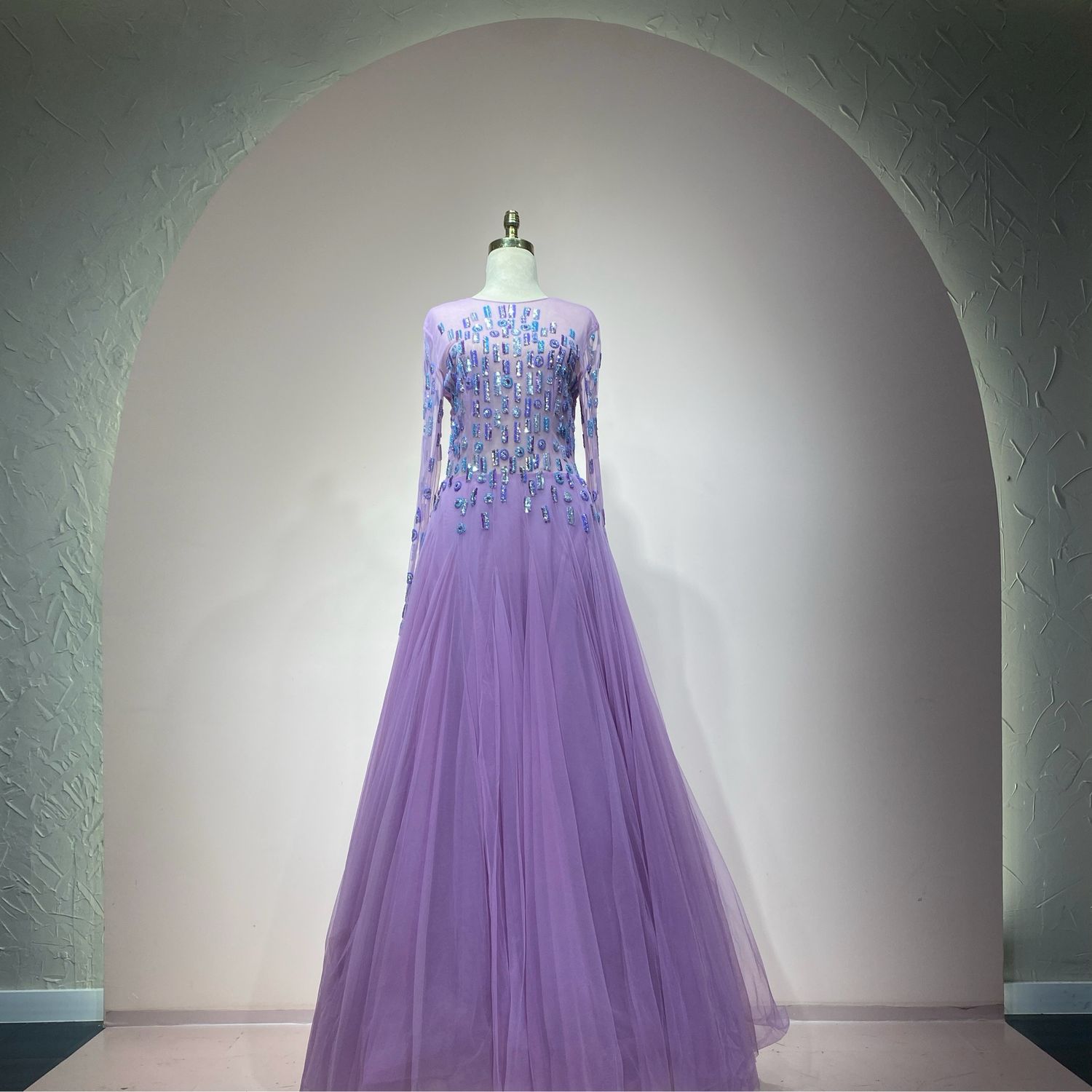 Vestido largo lila talla 42/10
