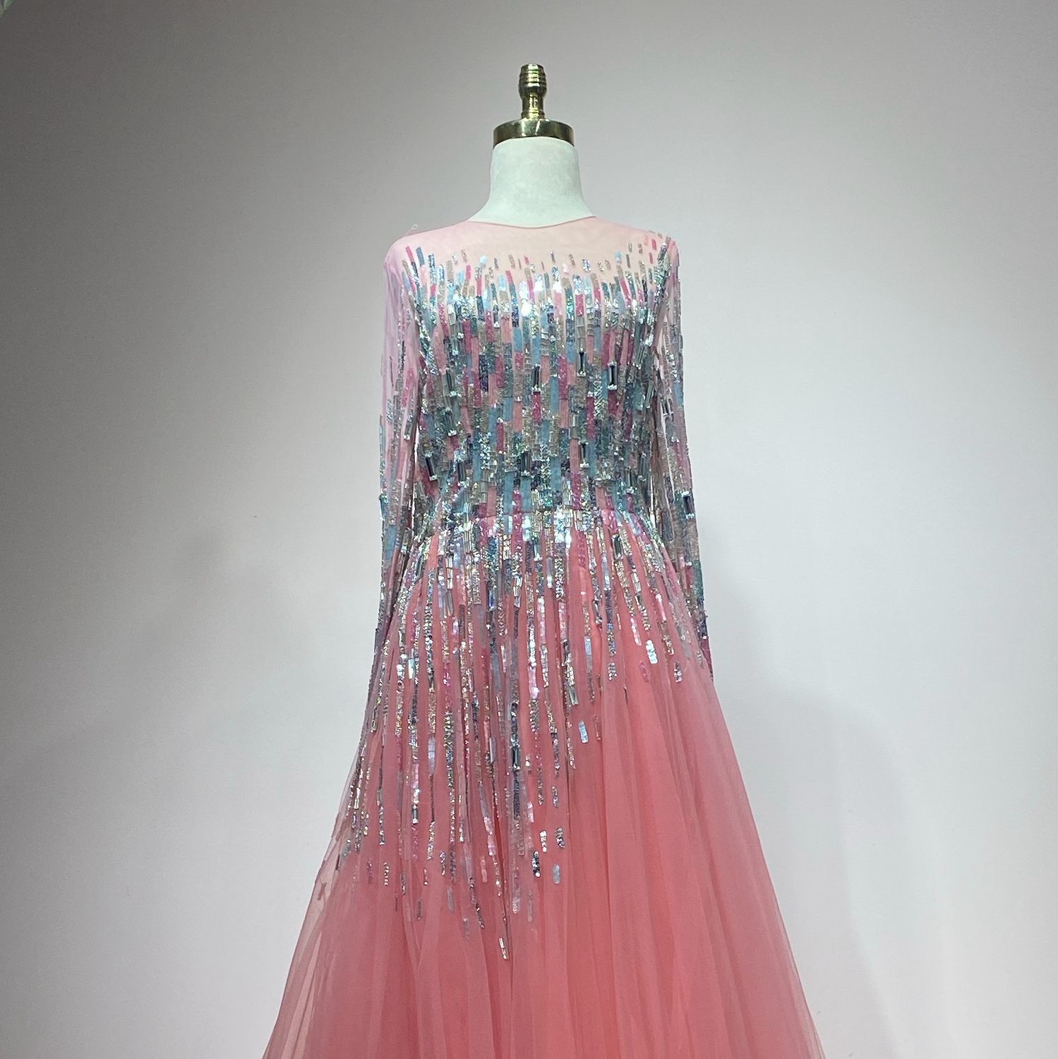 Vestido largo rosado talla 42/10