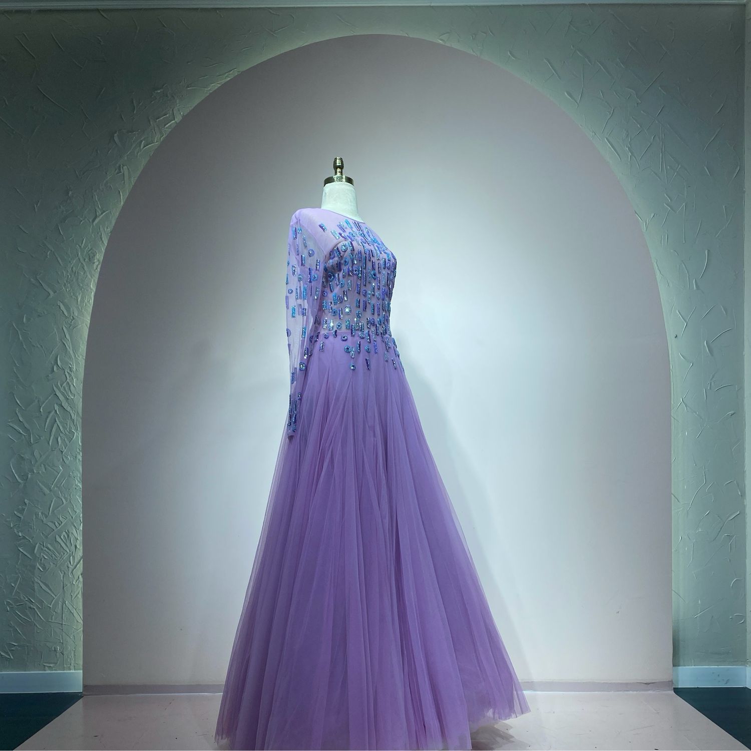 Vestido largo lila talla 42/10