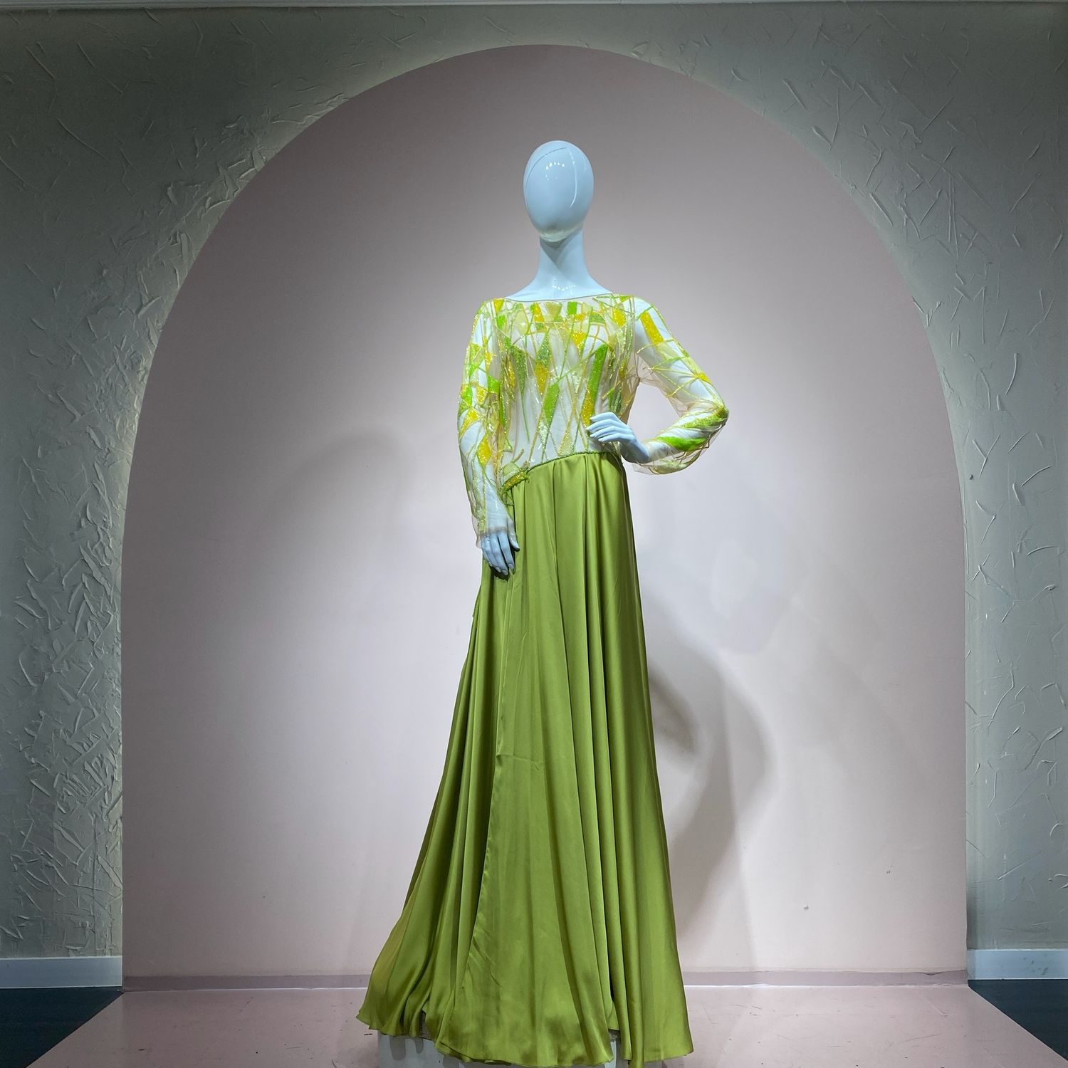 Vestido largo verde talla 42/10
