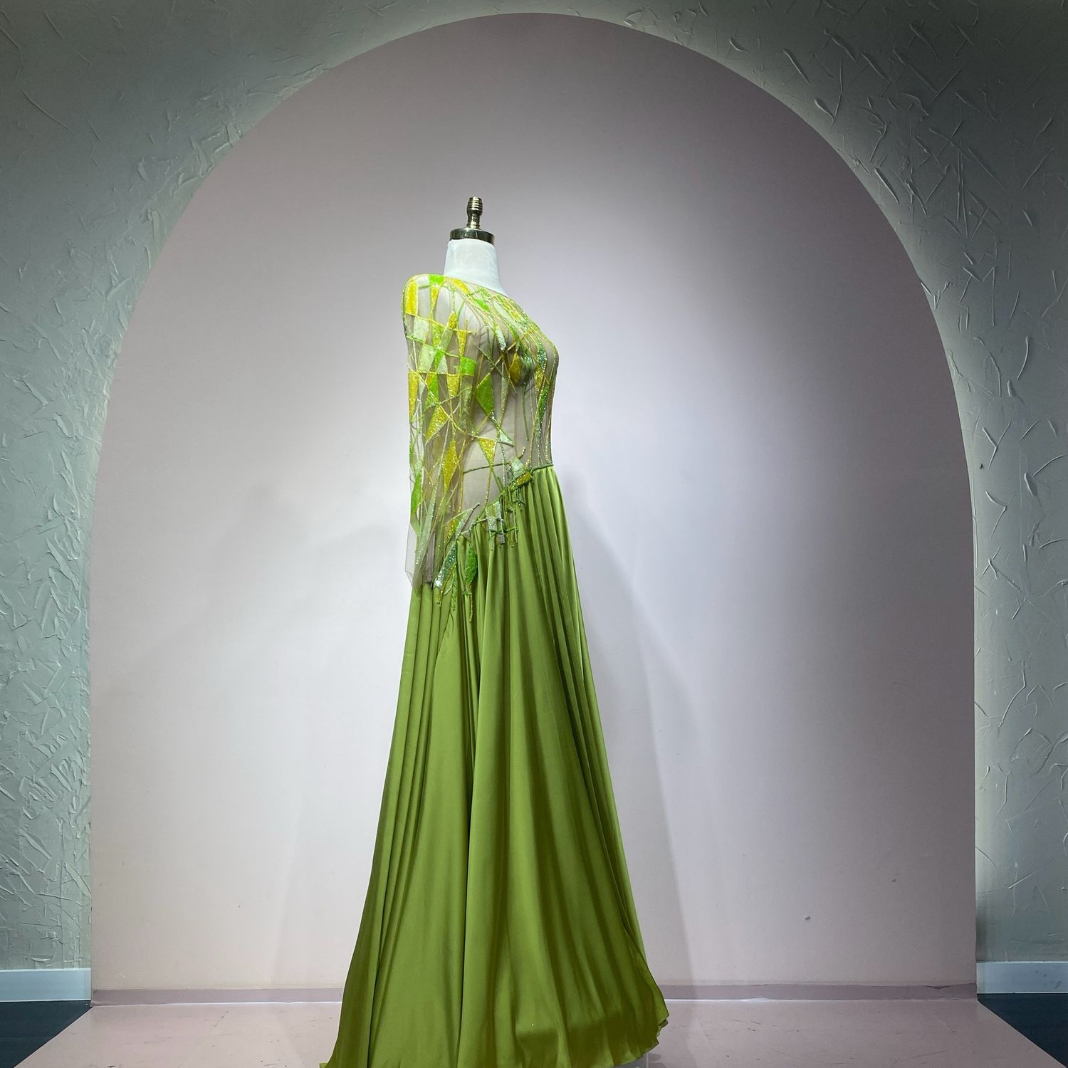 Vestido largo verde talla 42/10