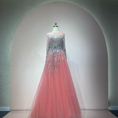 Vestido largo rosado talla 42/10