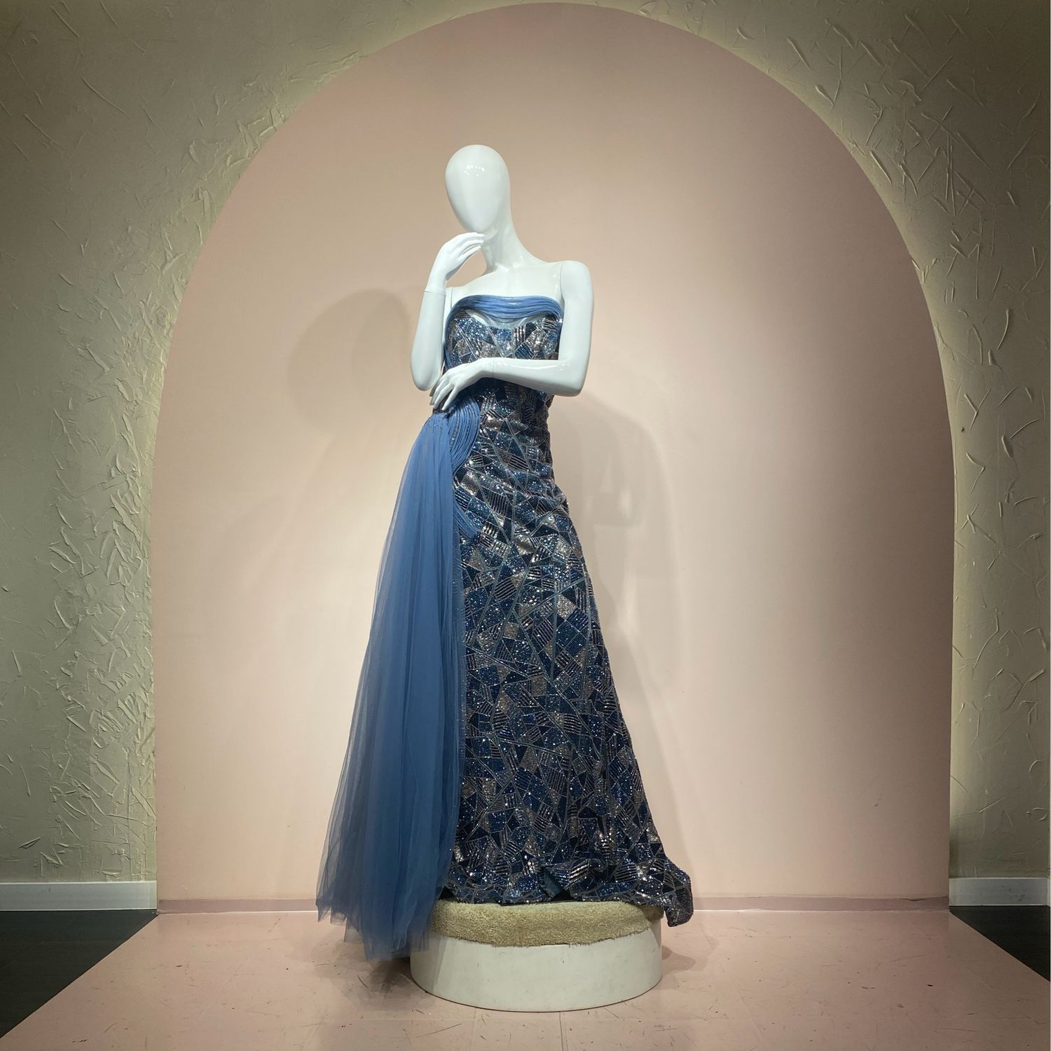 Vestido largo azul talla 46/14