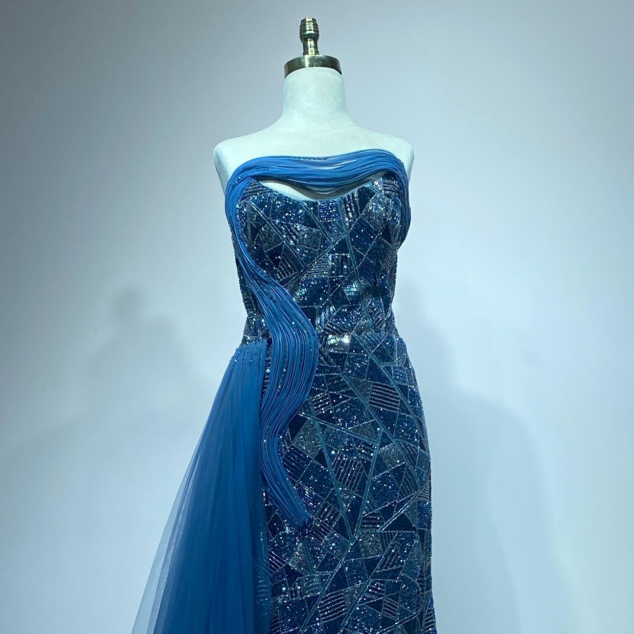 Vestido largo azul talla 46/14