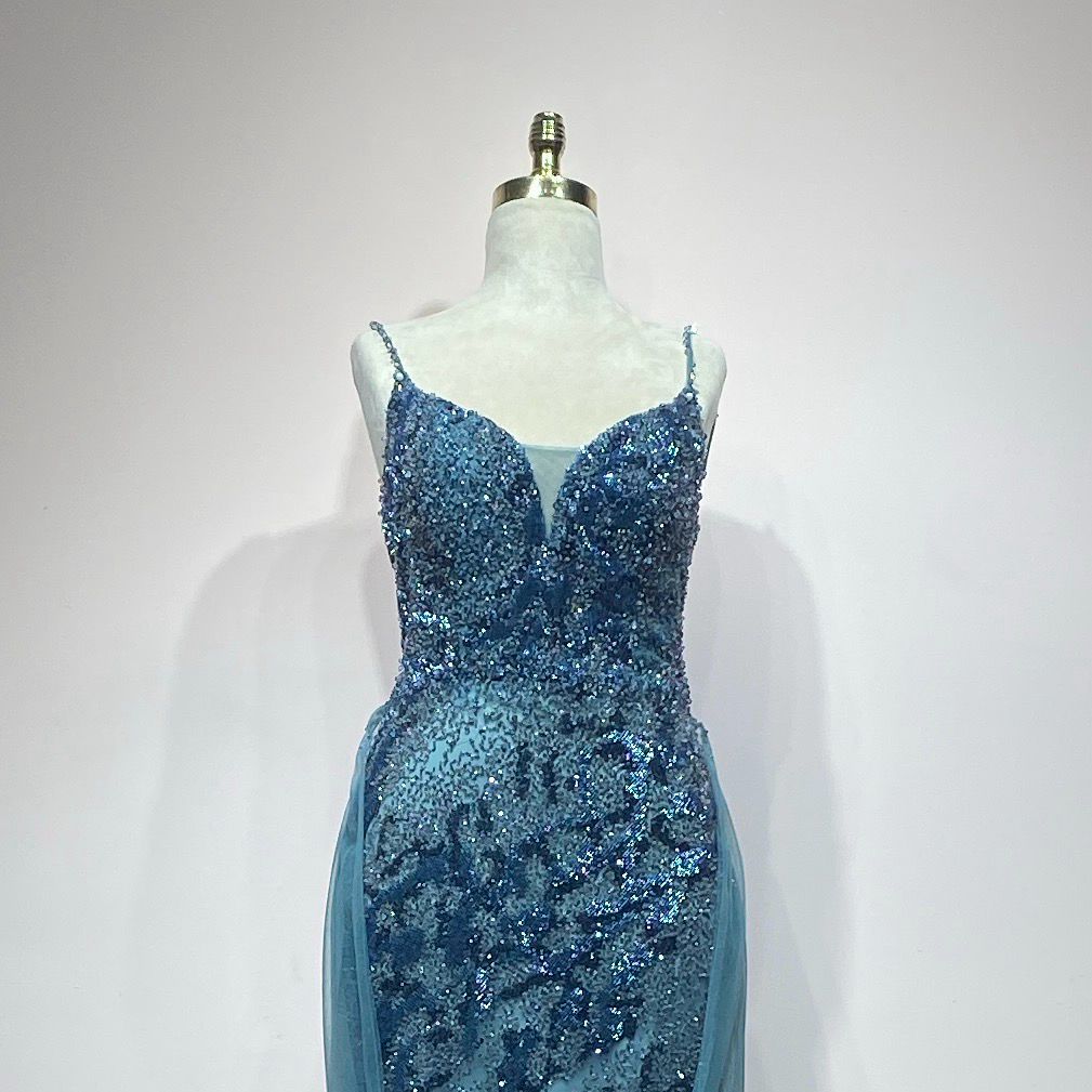 Vestido largo verde aqua talla 44/12
