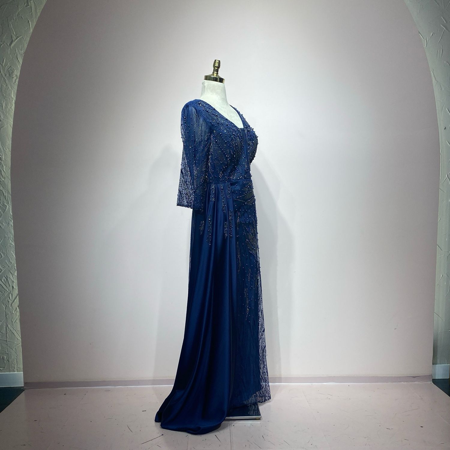 Vestido largo azul Navy talla 56/24